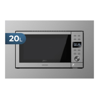 Cecotec GrandHeat 2000 Built-in Microondas Encastrable - 700W - Capacidad 20L - Grill 900W - 9 Funciones Preconfiguradas - Reves