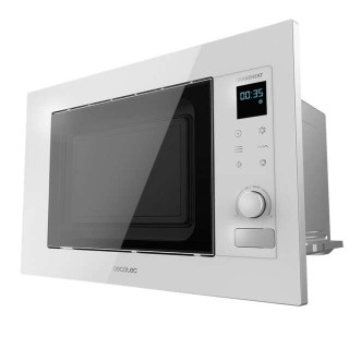 Cecotec GrandHeat 2090 Built-In Touch White Microondas Encastrable con Grill 21L 1200W - Temporizador hasta 60min - 8 Funciones