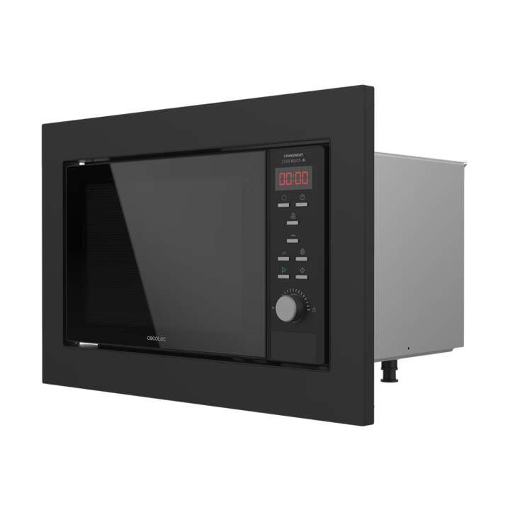 Cecotec GrandHeat 2350 Built-In Black Microondas Encastrable con Grill 23L 900W - Temporizador - 9 Funciones Preconfiguradas