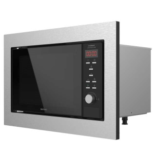 Cecotec GrandHeat 2350 Built-In SteelBlack Microondas Encastrable con Grill 23L 900W - Temporizador - 9 Funciones Preconfigurada
