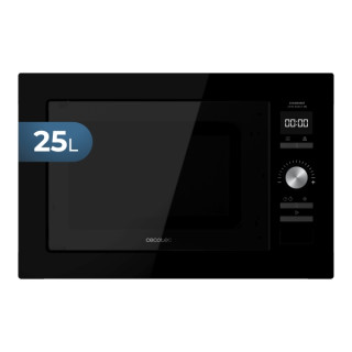 Cecotec GrandHeat 2590 Built-in Microondas Encastrable - 900W - Capacidad 25L - Grill 1000W - 8 Funciones Preconfiguradas - Temp