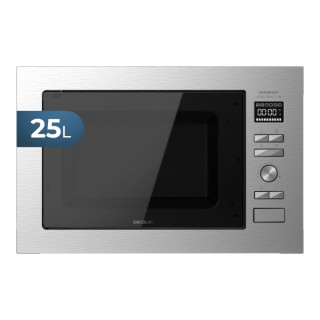 Cecotec GrandHeat 2590 Built-in Microondas Encastrable - 900W - Capacidad 25L - Grill 1000W - 8 Funciones Preconfiguradas - Temp