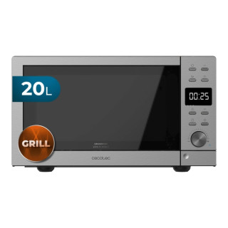 Cecotec GrandHeat 2010 Flatbed Microondas sin Plato - Potencia de 700W - Capacidad 20L - Grill 900W - 9 Funciones Preconfigurada