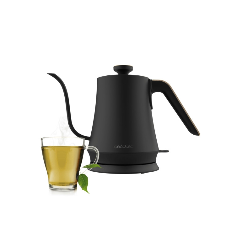 Cecotec Thermosense 500 Cisne Hervidor de Agua Electrico - Potencia de 1200W - Capacidad de 1L - Acero Inoxidable - Cuello de Ci