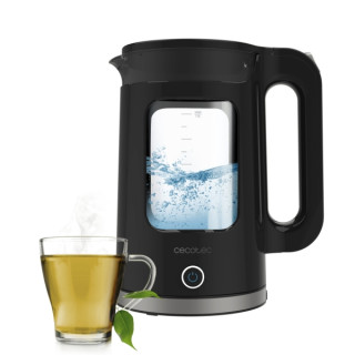 Cecotec Thermosense 330 Glassy Hervidor de Agua Electrico - 2200W - Capacidad 1.7L - Vidrio de Borosilicato - Funcion Mantenimie
