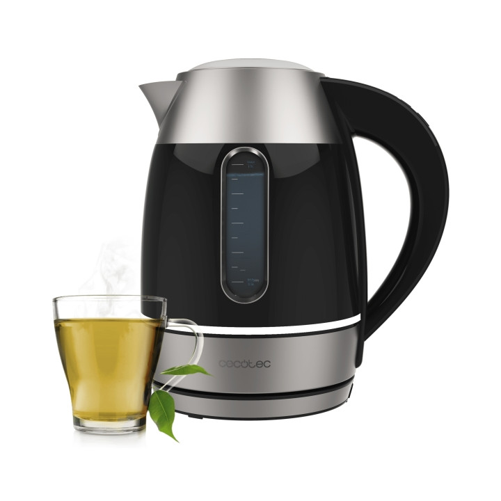 Cecotec Thermosense 400 VisionLight Hervidor de Agua Electrico - 2200W - Capacidad de 1.7L - Tactil - 7 Niveles - Acero Inoxidab