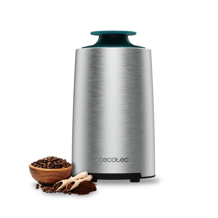 Cecotec Titanmill 400 Steel Molino de Cafe y Especias - Potencia de 200W - Cuchillas de Acero - Capacidad de 70g - Sistema de Se