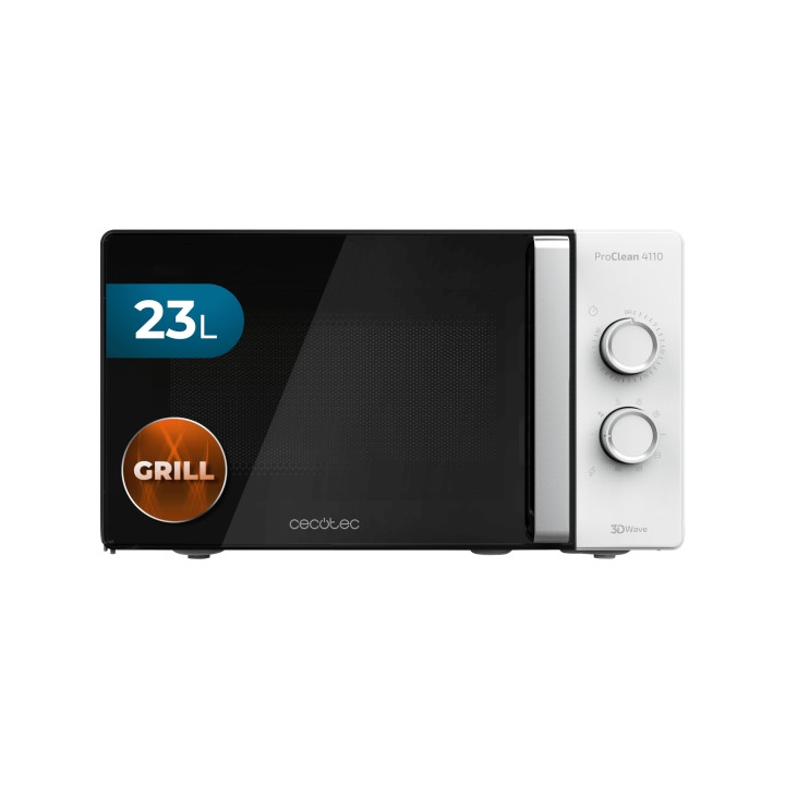 Cecotec Proclean 4110 Microondas - 1280W - Capacidad 23L - Revestimiento Repelente de Suciedad - Tecnologia 3Dwave Envolvente -