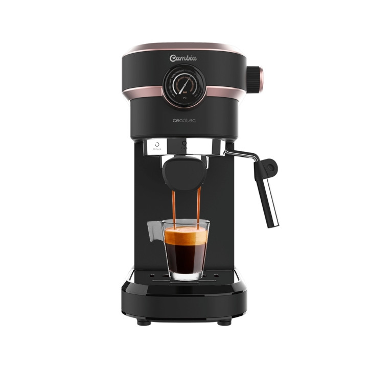 Cecotec Cafelizzia 890 Rose Pro Cafetera Expresso - 1350W - Presion de 20Bar - Manometro - Vaporizador Orientable - Deposito 1.1