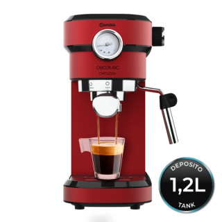 Cecotec Cafelizzia 790 Shiny Pro Cafetera Expresso - 1350W - 20Bar - Deposito 1.2L Extraible - Vaporizador Orientable - Calentam