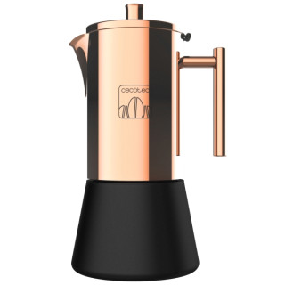 Cecotec Moking 200 Cafetera Italiana para 2 Tazas - Acero Inoxidable - Apto para Lavavajillas - Junta de Silicona - Valvula de S