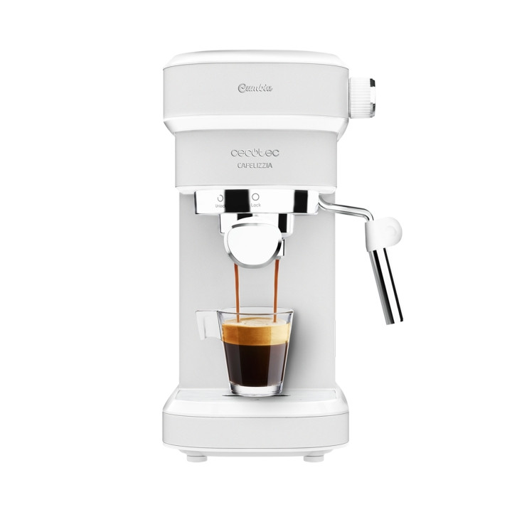 Cecotec Cafelizzia 790 White Cafetera Expresso - 1350W - Presion de 20Bar - Vaporizador Orientable - Deposito 1.2L - Doble Salid