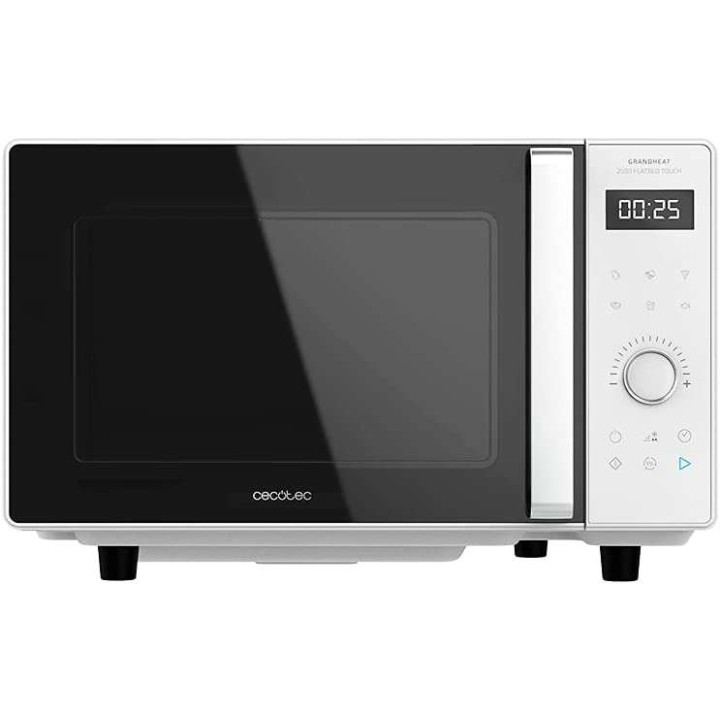 Cecotec GrandHeat 2500 Touch Flatbed White Microondas sin Plato 25L 800W - Panel de Control Tactil - Temporizador hasta 60min -