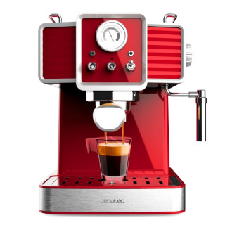 Cecotec Power Espresso 20 Tradizionale Light Red Cafetera Expresso - 1350W - 20Bar - Vaporizador Orientable - Capacidad 1.5L - E