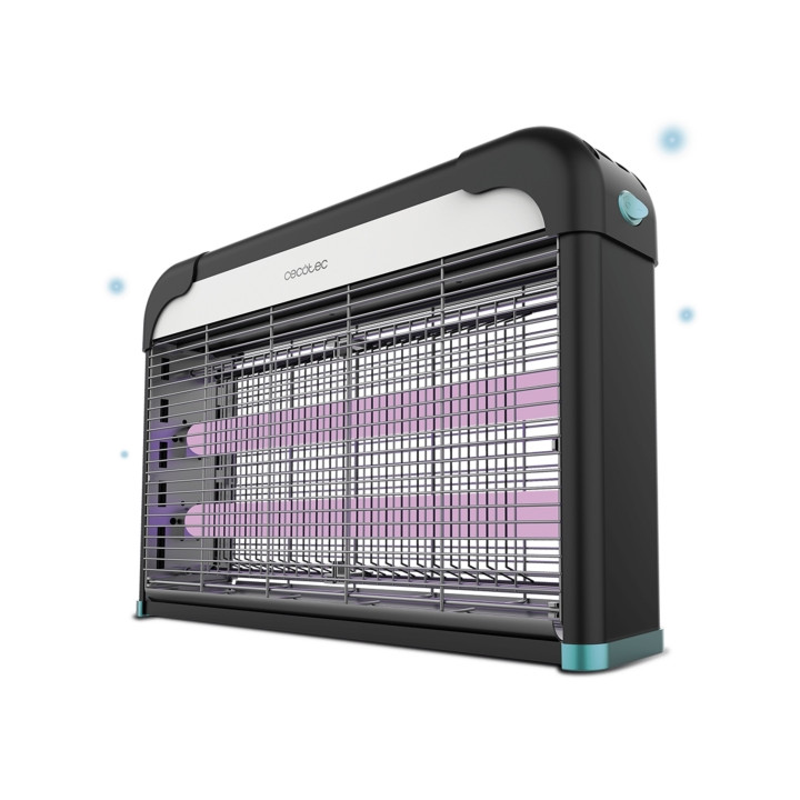 Cecotec ByeFly 5000 Destroy Mata Mosquitos - 20W - Lampara con 2 Tubos UV - Cobertura hasta 40m2 - Proteccion 360º - Incluye Cad