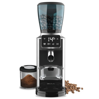 Cecotec SteelMill Touch Molinillo Electrico de Cafe - Potencia de 150W - Acero Inoxidable - Panel Tactil - 30 Niveles de Moliend
