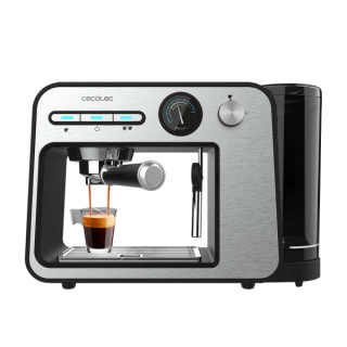 Cecotec Power Espresso 20 Square Pro Cafetera Expresso - 1450W - Presion de 20Bar - Deposito Extraible 1L - Vaporizador Orientab