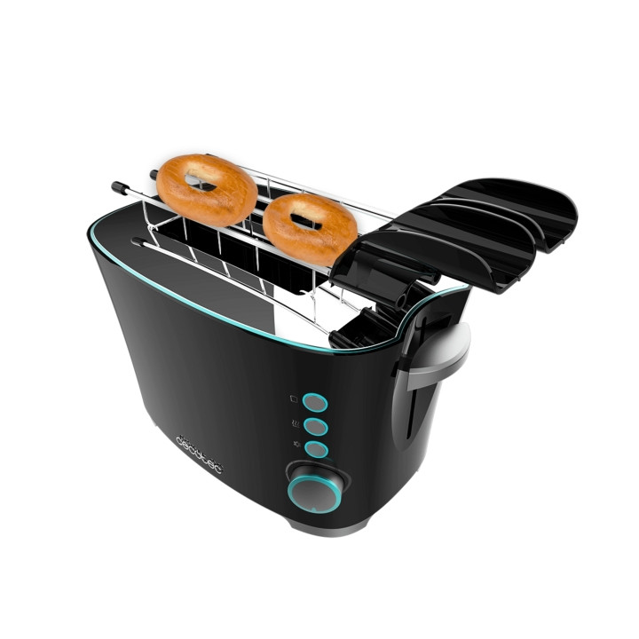Cecotec Toast and Taste Double B Tostadora de Doble Ranura - 650W - Ranura Ancha - Pinzas para Tostadas - 7 Niveles - Funciones