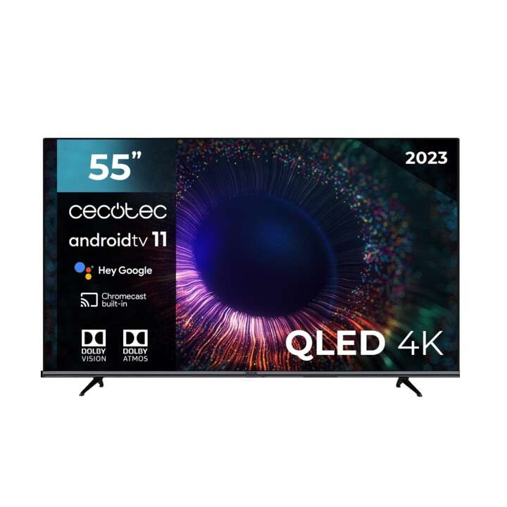 Cecotec V1+ Series Televisor Smart TV 55" QLED UHD 4K HDR10 - Dolby Vision - Dolby Atmos - WiFi