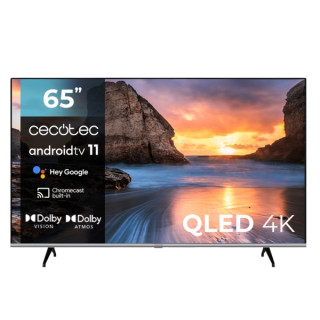 Cecotec V1 series VQU10065S Televisor Smart TV sin Marco de 65" QLED 4K UHD - Android TV 11 - Chromecast Integrado - HDR10+ - Do
