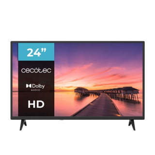 Cecotec 0 Series 0024 Televisor Smart TV de 24" LED con Resolucion HD - Pantalla LED 24" - Sonido Dolby - Memoria Flash - Conexi