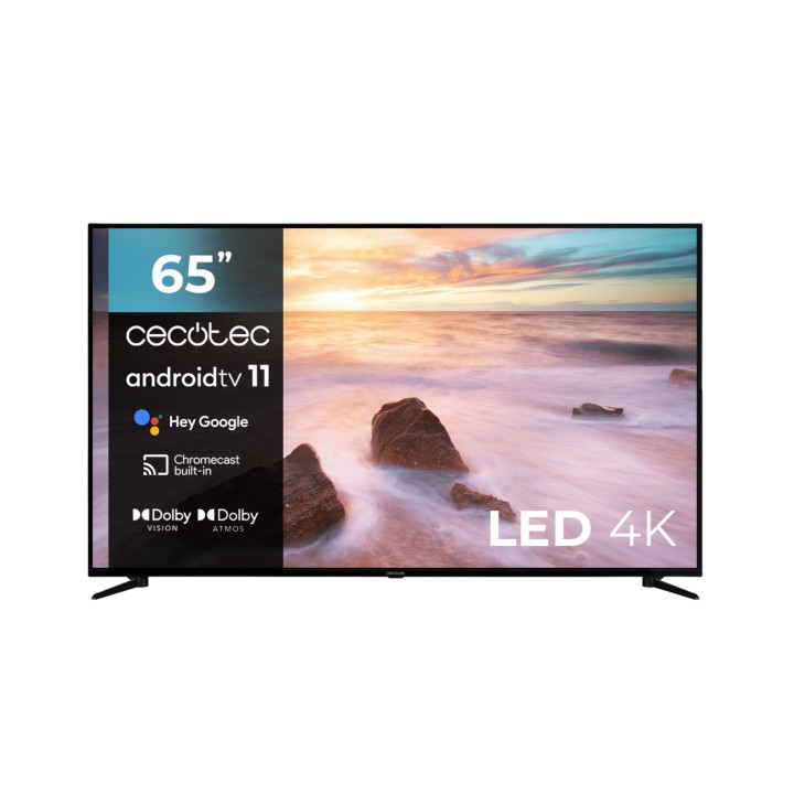 Cecotec A2 series ALU20065S Televisor Smart TV sin Marco de 65" LED 4K UHD - Android TV 11 - Sonido Dolby Atmos - HDR10+ - Dolby