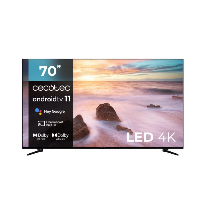 Cecotec A2 series ALU20070S Televisor Smart TV sin Marco de 70" LED con Resolucion 4K UHD - Android TV 11 - Chromecast Integrado