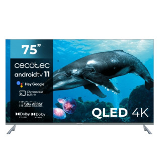 Cecotec V2 series VQU20075 Televisor Smart TV de 75" QLED con Resolucion 4K UHD - Android TV 11 - Dolby Vision and Atmos - HDR10