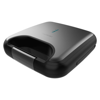 Cecotec Rock’nToast Combo Sandwichera 3 en 1 - 800W - Revestimiento Antiadherente - Placas Intercambiables - Acabados en Acero I