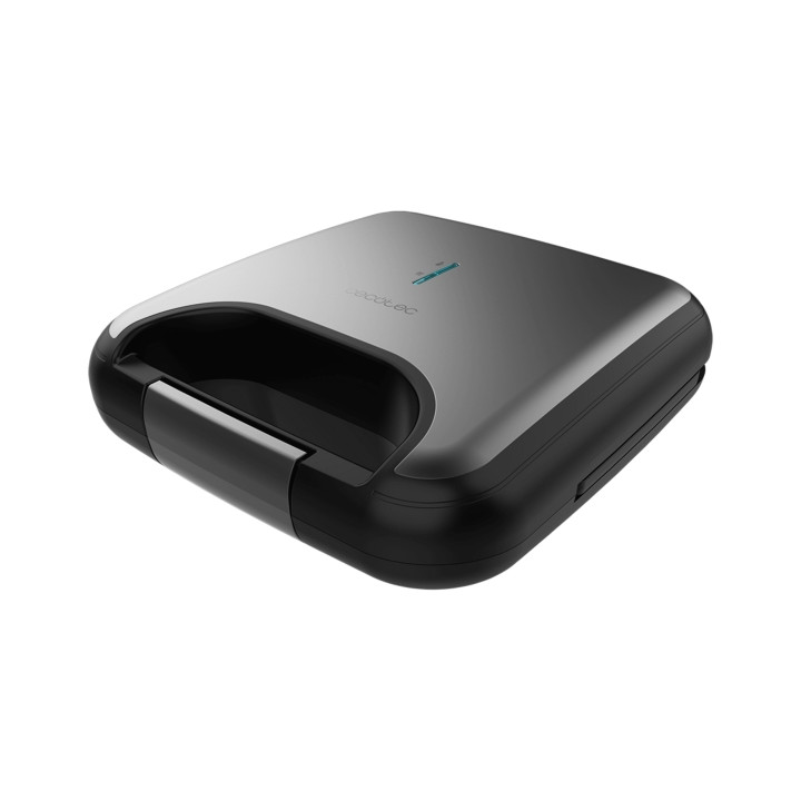 Cecotec Rock’nToast Combo Sandwichera 3 en 1 - 800W - Revestimiento Antiadherente - Placas Intercambiables - Acabados en Acero I
