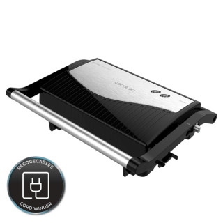 Cecotec Rock'nGrill 750 Full Open Parrilla Electrica - 750W - Apertura 180º - Revestimiento Antiadherente - Placa Flotante - Ind