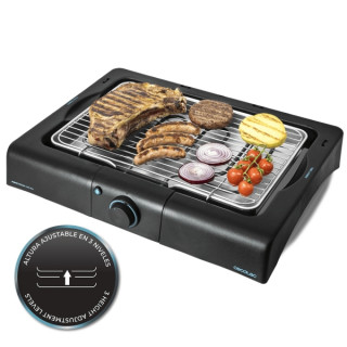 Cecotec PerfectSteak 4200 Way Barbacoa Electrica de Sobremesa - 2400W - Parrilla de Acero Inoxidable - Altura Ajustable - Bandej
