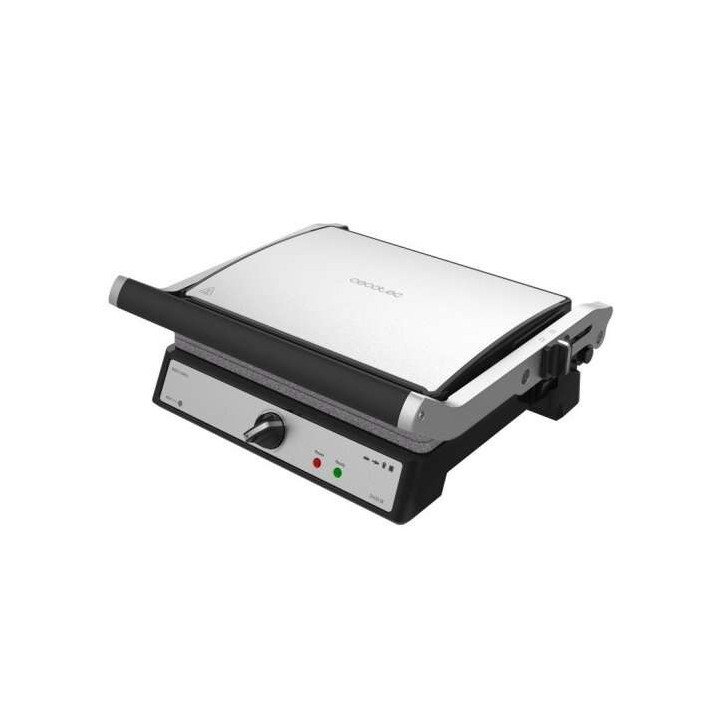 Cecotec Rock'n Grill 2400 Parrilla Electrica 2400W - Placa Superior Flotante - Revestimiento de Piedra Rockstone - Regulador de