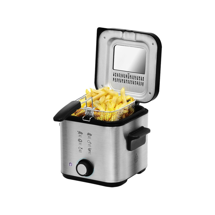 Cecotec Cleanfry Infinity 1500 Freidora Electrica - Potencia de 900W - Capacidad de 1.5L - Filtro Incluido - Cubeta Antiadherent