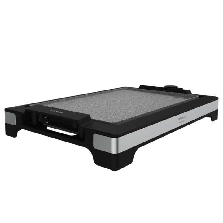 Cecotec Tasty and Grill 2000 InoxStone Plancha Electrica - 2000W - Antiadherente - Termostato Regulable - Placa de Acero Extraib