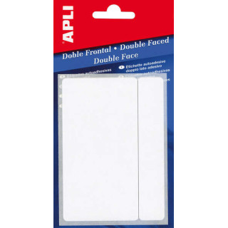 Apli Etiquetas Doble Frontal Blancas 53.0 x 82.0mm