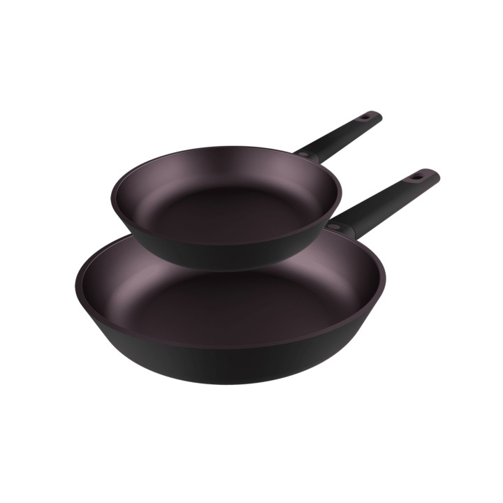 Cecotec Polka Experience Titan Pack de 2 Sartenes de 20 y 24cm - Aluminio Fundido - Teflon Antiadherente - Libre de PFOA - Compa