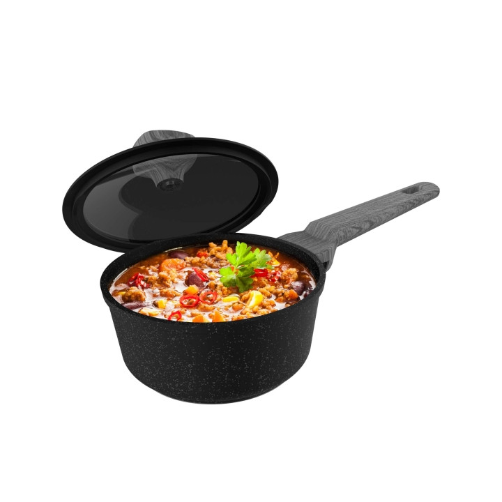 Cecotec Polka Exclusive Cazo de Aluminio Fundido de 16cm de Diametro - Capacidad de 1.4L - Revestimiento Antiadherente - Compati