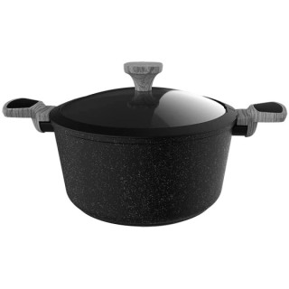 Cecotec Polka Exclusive Wood and Rock Olla de Aluminio Forjado de 24cm - Teflon Antiadherente - Compatible con Induccion - Fondo