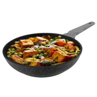 Cecotec Polka Exclusive Wood and Rock Sarten de Aluminio Forjado de 20cm - Mango de Baquelita - Teflon Antiadherente - Compatibl