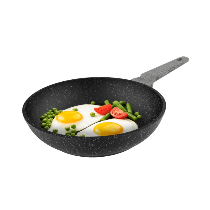 Cecotec Polka Exclusive Wood and Rock Sarten de Aluminio Forjado de 28cm - Mango de Baquelita - Teflon Antiadherente - Compatibl