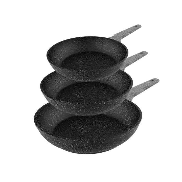 Cecotec Polka Exclusive Wood and Rock Pack de 3 Sartenes de 18