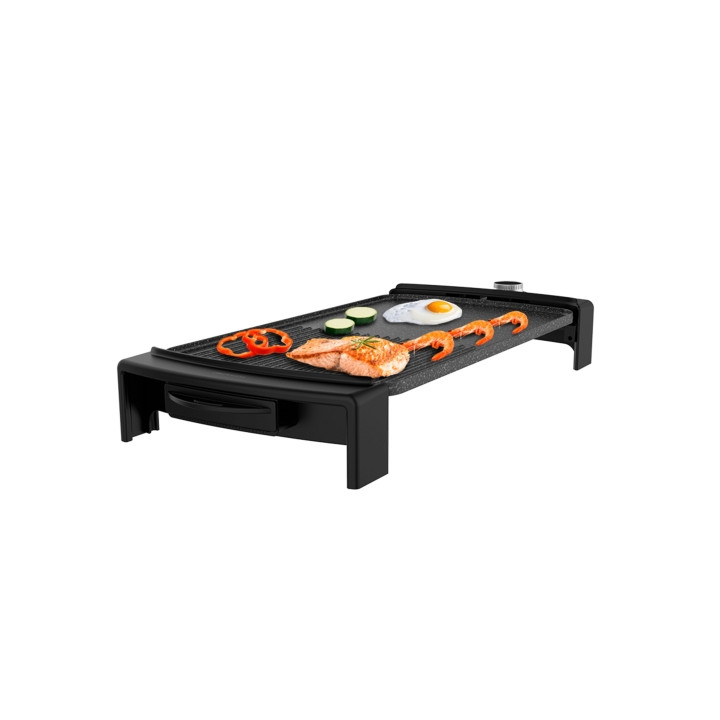 Cecotec Tasty and Grill 2500 RockWater MixGrill Plancha Electrica - 2150W - Antiadherente - Superficie Mixta - Termostato - Apto
