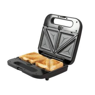 Cecotec Rock'nToast 1000 Sandwichera 3 en 1 - Potencia de 800W - Capacidad para 2 Sandwiches - Revestimiento Antiadherente - Pla