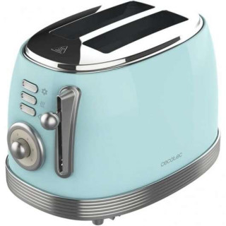Cecotec Toast & Taste 800 Vintage Light Blue Tostadora Electrica 850W - 6 Niveles - 2 Ranuras Cortas Extraanchas - Capacidad par