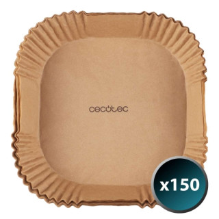 Cecotec Cecofry Pack de 150 Papeles para Freidora de Aire - Compatible con Freidoras de 5 a 6.5L - Cuadrado - Resistente hasta 2