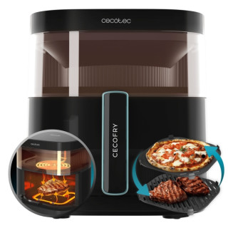 Cecotec Cecofry DuoHeat 6000 Freidora sin Aceite - 2200W - Capacidad 6L - Dosificador de Agua Automatico - Ventana con Luz Inter