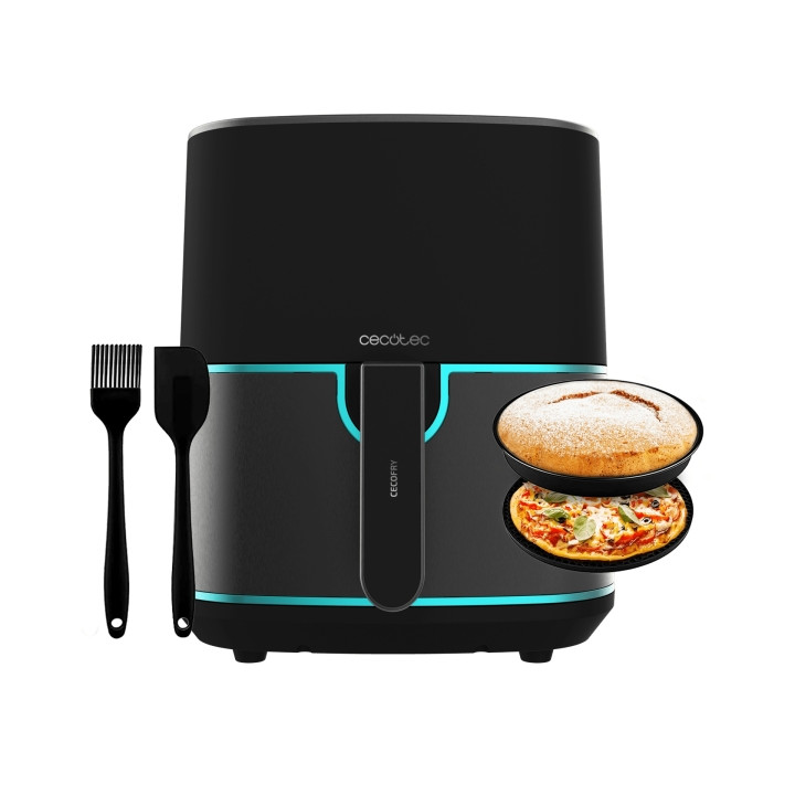 Cecotec Cecofry Fantastik Inox 5500 Freidora sin Aceite - 1500W - Capacidad de 4L - 9 Menus Preconfigurados - Acero Inoxidable -