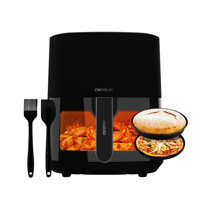 Cecotec Cecofry Fantastik Window 5500 Freidora sin Aceite - Potencia de 1500W - Capacidad 6.5L - 12 Menus Preconfigurados - Vent