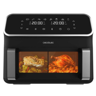 Cecotec Cecofry Panoramic 9000 Feidora sin Aceite Doble - 2700W - Capacidad de 9L - Cubeta Divisible - Ventana de Visualizacion